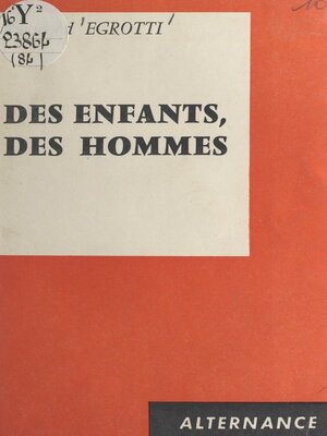cover image of Des enfants, des hommes